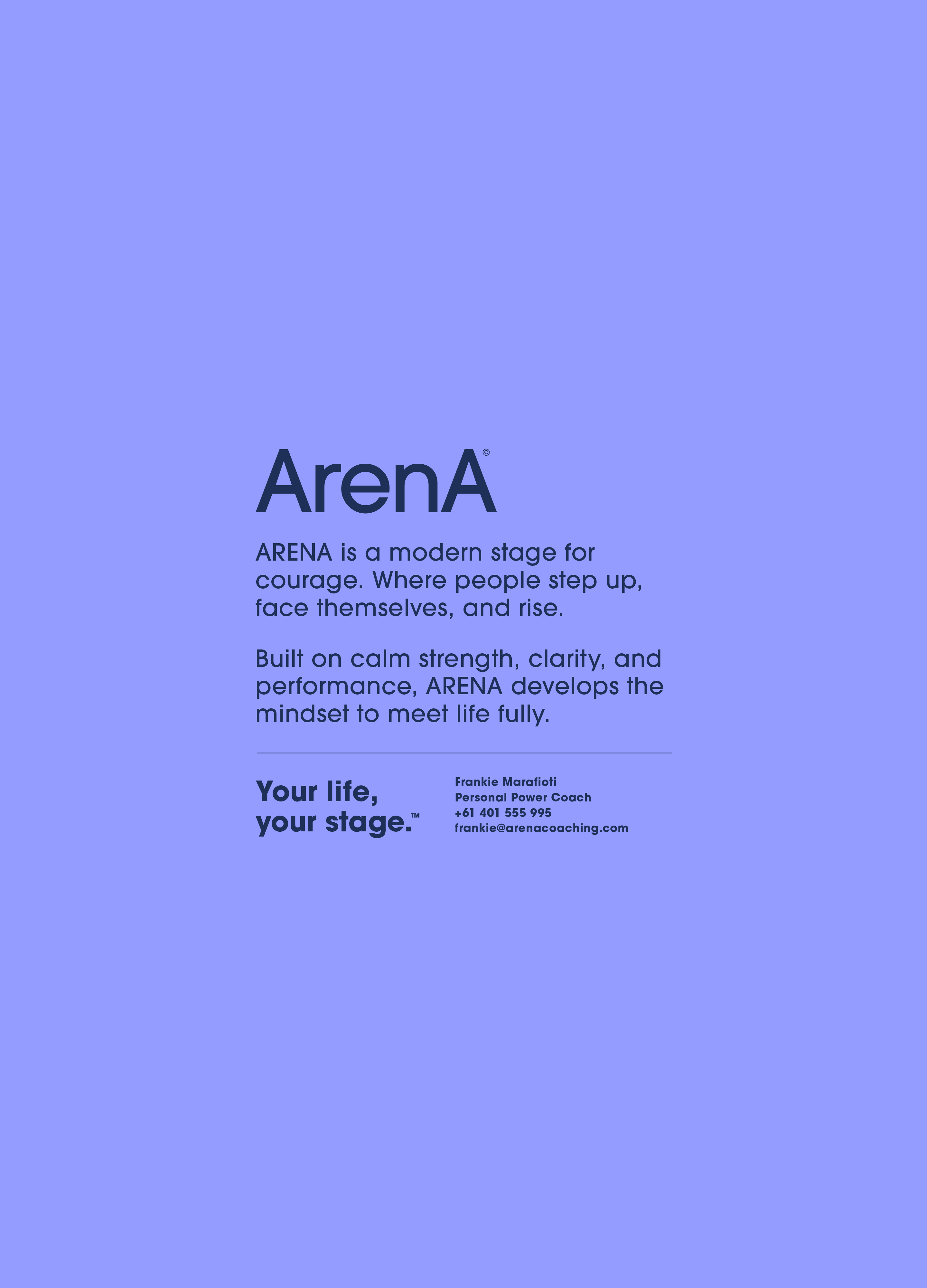 Arena holding page